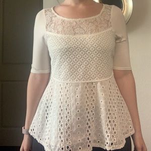 Eyelid white top! WORN ONCE